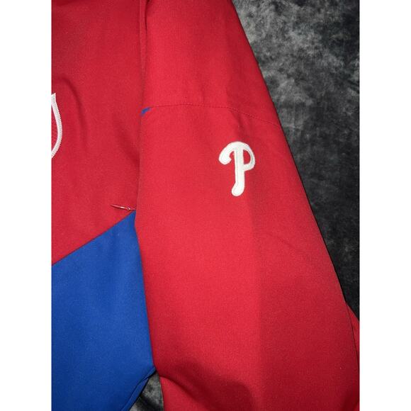 Philadelphia Phillies Majestic Authentic Therma Base Jacket Red Blue Size L - Picture 6 of 11